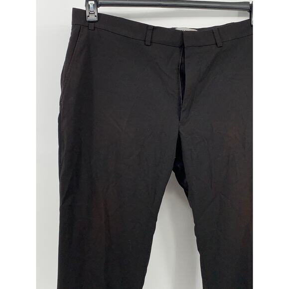 REACTION KENNETH COLE Men's Black Straight-Leg Regular Flat Front Pant SZ 40X32 - Picture 5 of 13